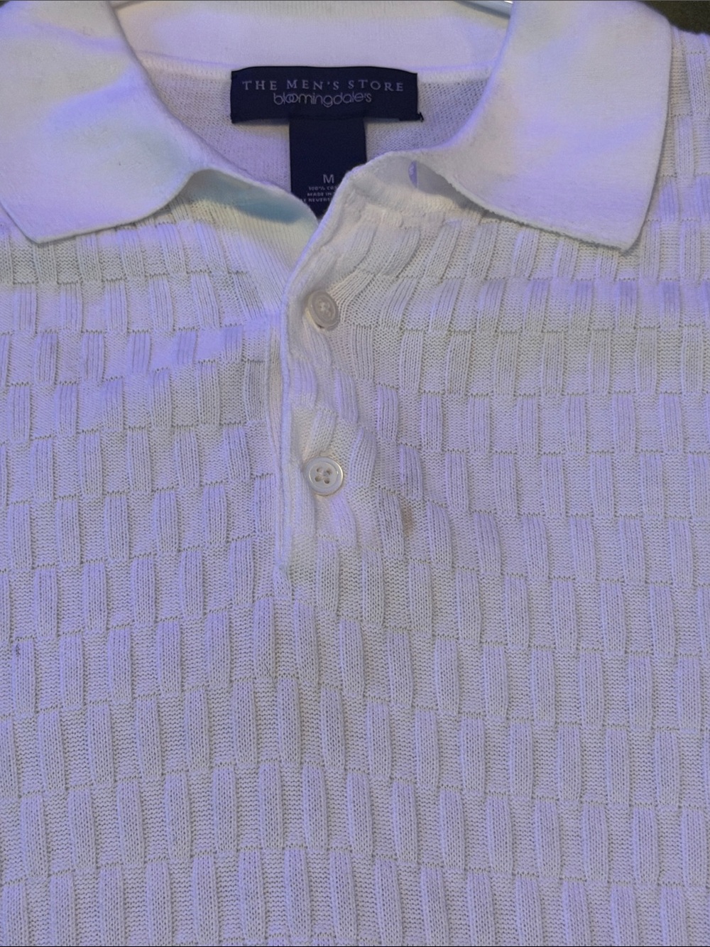 White Knit Polo
